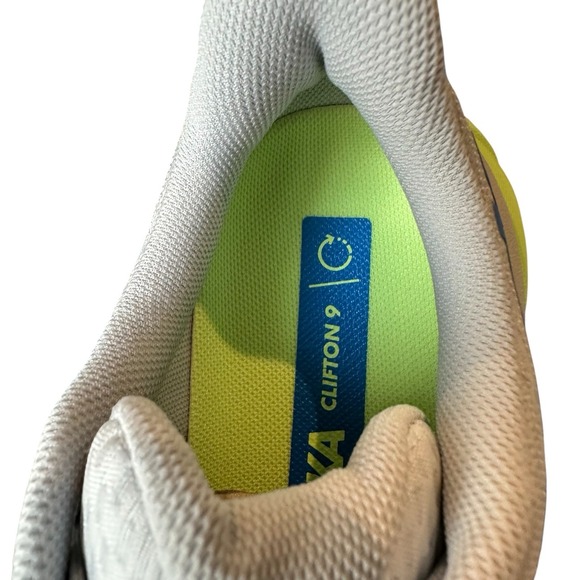 HOKA ONE ONE Y Clifton 9 Youth 4.5/Women 6 MD 1131170 STLC Gray Volt Blue NEW - Picture 6 of 8